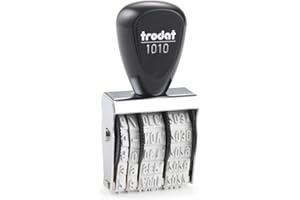 Blister Trodat Dater 1010 Classic - Encrage séparé - Format d'impression 4 x 26 mm B1094 - Date en français - Tampon noir