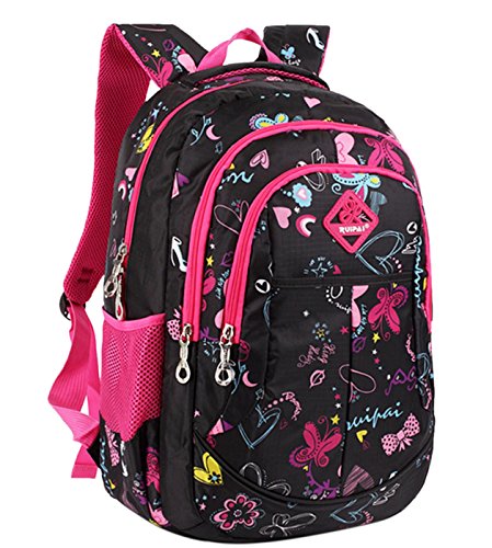 Happy Cherry Schulrucksack Blumen Schulranzen Schultasche Sports Rucksack Freizeitrucksack Daypacks Backpack f  r M  dchen Jungen Kinder Damen Herren 