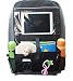 Misslo Car Back Seat Organiser Multi-Pocket Travel Storage With Touch Screen iPad Holder (Black)