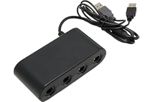 ELPRICO Controller Adapter für, Controller Adapter für Wii U, PC, für Switch, 4 Ports 3 in 1 Game Controller Adapter mit Turobo Funktion