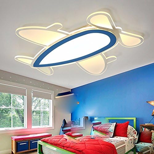 Ceiling Lights Creative Boys Girls Room and Lamps Personality LedHome Lighting Modern Minimalist Light Ultra-Slim Aircraft Cartoon 65*65cmwarm Light 45W MeloveCc