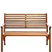 Produktbild BUTLERS Somerset Parkbank 2-Sitzer 111x59x90 cm - klappbare Bank aus FSC-Akazienholz - Sitzbank für Garten, Terrassen und Balkone