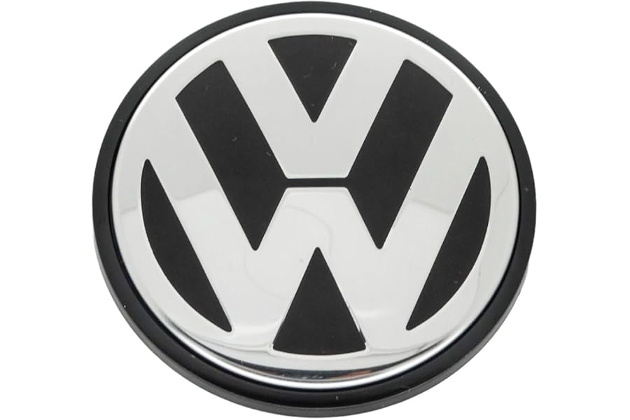 Genuine VW Alloy Wheel Centre Cap Satin Black High Chrome 65mm - 3B7601171 XRW