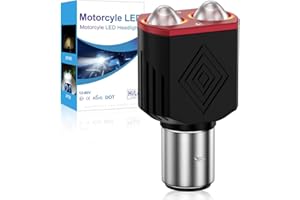 H6 LED Motorcycle Headlight Bulbs, KaiDengZhe 2025 Upgrade 400% Brighter H6 BA20D Scooter Motorbike Headlight Bulb with Dual HD Lens 3600LM 30W Mini H4 Moto headlight bulbs Hi/Lo Beam -1PCS