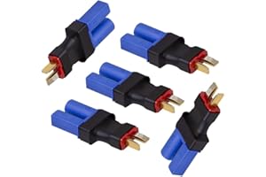 Boladge 5-Pack Männlich Deans T Stecker auf Buchse EC5 Steckverbinder Adapter für RC LiPo Batterie
