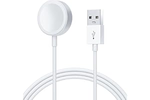 Aen Art Chargeur iWatch, compatible avec Apple Watch, adapté au câble de charge iWatch, câble de charge sans fil, compatible avec la série iWatch Se/7/6/5/4/3/2/1/38mm/40mm/42mm/44mm(1M)