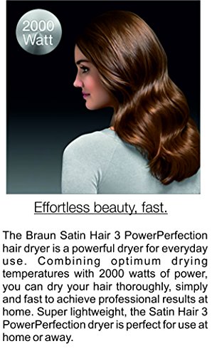 Braun Satin Hair 3 Haartrockner Power Perfection HD 385, mit Diffusor - 5