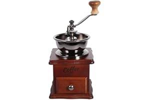 VIFERR Kaffeemühle manuell Retro-Stil Keramikmahlwerk bewegliche Handkurbel Kaffeeautomat für Home Office Verwenden