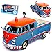 Produktbild Collection 711 MM79555_KENNZ Volkswagen T1 Grau Orange Pick-up mit Werkzeug VW Kundendienst Samba Bully Bus 1950-1967 1/24 Motormax Modell Auto mit individiuellem Wunschkennzeichen