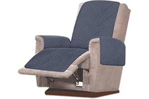 OROMYO Sesselschoner Höhe 200 cm Breite 172 cm Bezug mit verstellbarem Gummiband für Relaxsessel, Liegesessel, wasserdicht, gepolstert, Grau