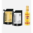 Wondersoft Professional Pro Keratin Hair 500ML Straightener Cream & 500ML Neutralizer With Olive Oil & Wheat Protein With Pro Keratin Serum 100ML