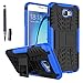 Produktbild Samsung Galaxy A3(2017)/A320 Neu Design Hülle mit Schwarz kapazitive Feder,ISENPENK TPU+PC Ultra Slim Silikon Tough Rugged Dual-Layer Hardcase with Built-in Kickstand Thin Stand Case,Wasserdicht Shockproof Anti Slip Stoßfest Protection Outdoor Tasche Schutzhülle für Samsung Galaxy A3(2017)/A320 4.7Zoll-[blau]+Schwarz kapazitive Feder