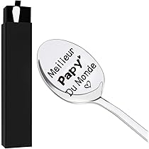Cuillère Gravée "Je T'aime Mon Papa" - Inox 19cm - Cadeau Fête Des Pères Original - Anniversaire/Noël