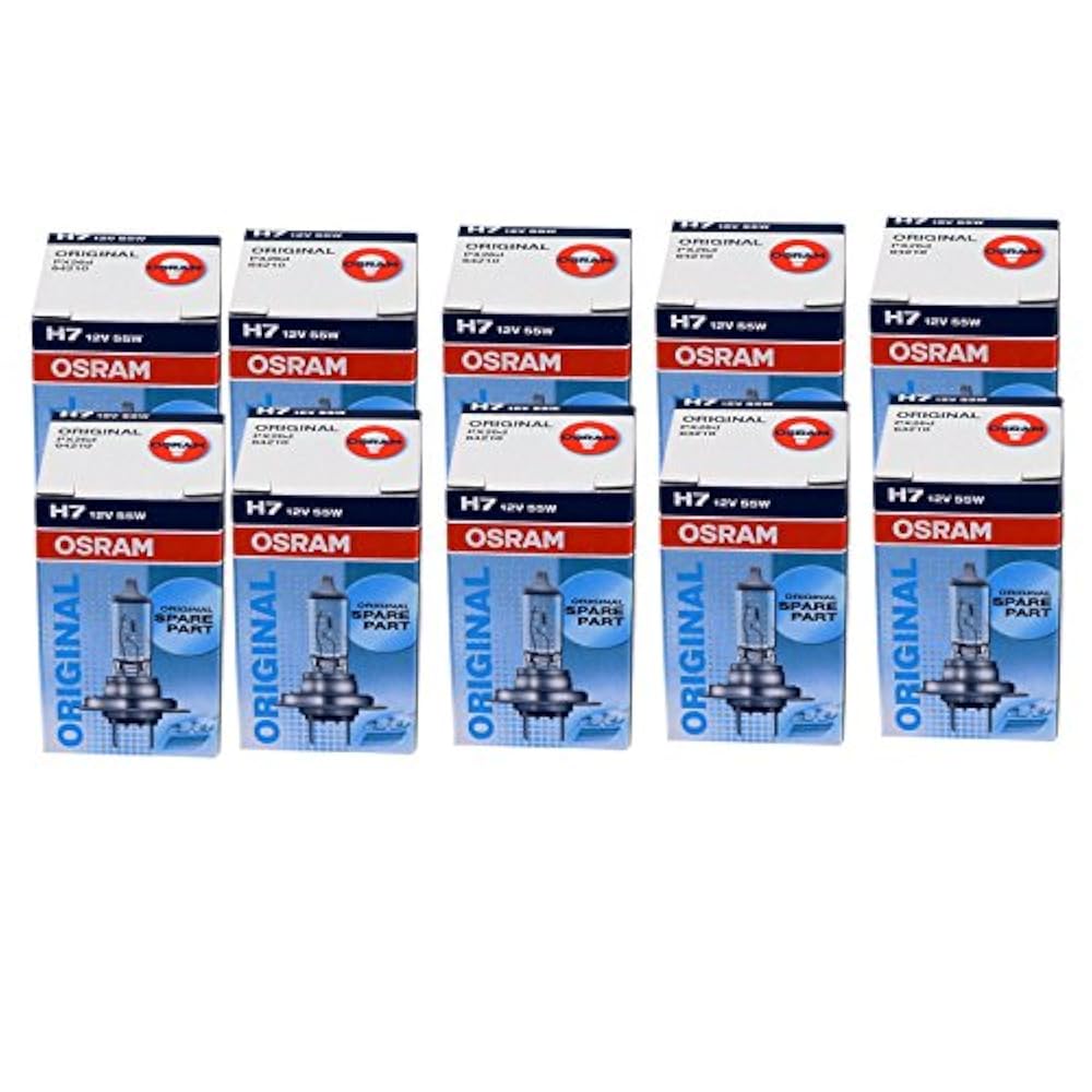 Osram Original H7?12?V 55?W Halogen LongLife Scheinwerfer Leuchtmittel 64210, 10?St?ck von TK KFZ-Teile