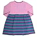 Kite Baby Girls Spot and Striped Long Sleeve Dress, Pink, 0-3 Months