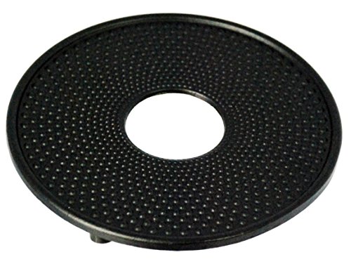 Buckingham 13 cm japanischen Stil, Gusseisen Buckingham Untersetzer, schwarz