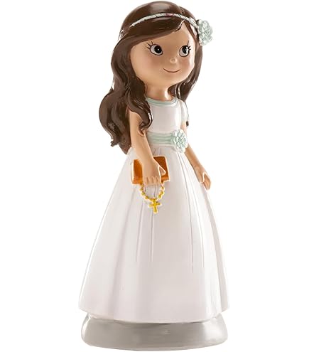 Statuetta Torta Comunione Ragazza Con Bibbia 13cm - Decorazione Polyresina - Foto 2