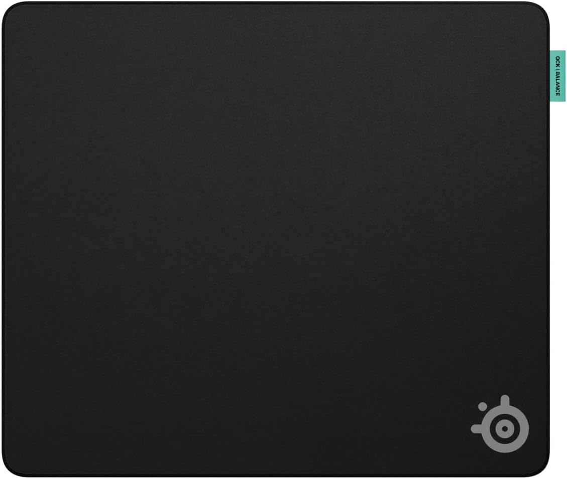 SteelSeries QcK L Performance Balance Mat - Density and Slip - Smooth Stitching - Neoprene Base - 490x420mm - FPS/MOBA/RTS/MM