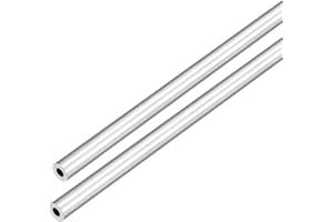 DMiotech 2pz (6mm OD x 3mm ID) Tubo Tondo in Alluminio 6063 Lunghezza 300mm Tubazione Metallico per Costruzione di Telaio Macchinari Progetti Fai Da Te