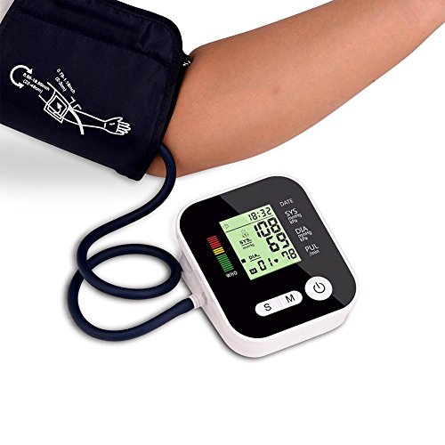 Upper Arm Type Automatic Blood Pressure Monitor,Heart Rate Detection/2 User Modes, Each With 99 Memory Capacity