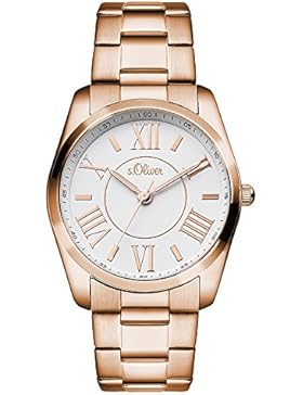 s.Oliver Damen-Armbanduhr Analog Quarz Edelstahl SO-3087-MQ