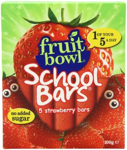 Fruitbowl Strawberry School Bars MultiPack 20 g (Pack of 12, Total 60 Bars)