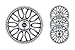 Produktbild 4er Set Radkappen Radzierblenden Radabdeckungen ORDEN R 14 Zoll