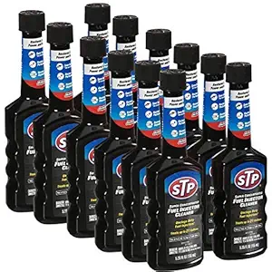 STP Super Concentrated Fuel Injector Cleaner : Unclogs Dirty Fuel injectors to Restore Performance : Pack of 12, 155 ml