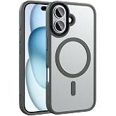 Zore Apple ile uyumlu iPhone 16 Kılıf Mat Arka Y&uuml;zey Wireless Şarj &Ouml;zellikli Zore Flet M-safe Kapak Titanyum-Gri