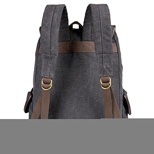 bupell Urban Daypacker XL - Vintage Canvas Rucksack Backpack f  r Schule  Uni  Arbeit  Freizeit