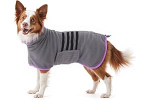 HezzLuv Accappatoio in Microfibra per Cani – Asciugatura Rapida e Super Assorbente – Per Cani di Taglia Media e Grande