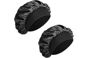 ADMITRY 2 Stück Seidenhaube Zum Schlafen,Satin Haarhaube Bonnet für Die Nacht,Schlafhaube Seide,Weiche Bonnet Sleep Cap,Atmungsaktive Schlafmütze Damen Mädchen