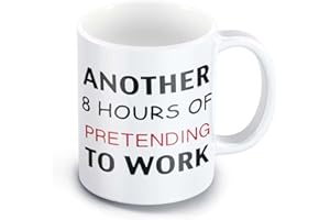 GRASSVILLAGE Another 8 Hours of Pretending to Work Mug - Funny Office Secret Santa Gift