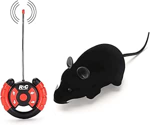 AUklOPVZZ Jouet Pour Chat Avec Queue, Souris Télécommandée Pour Chats, Souris Télécommandée, Jouet Interactif En Peluche Pour Chats, Jaune, Modèle De Télécommande