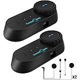 FreedConn T-COM VB 800M Bluetooth Motorrad Helm Interphone Motorrad Intercom Headset Sprechanlage Mit GPS, FM Radio (2 Einhei