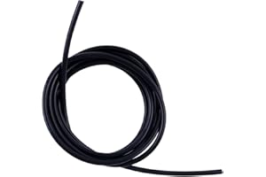 LUXERAD,High Performance Silicone Vacuum Hose,ID= 0.16" (4mm), OD= 0.31" (8mm) Length=10 Feet（3 Meters）,Silicone Vacuum Hose Line Tube Pipe Universal 4mm x 8mm Black
