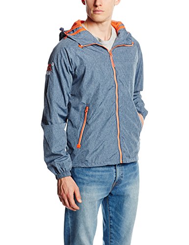 SUPERDRY Herren DUAL ZIP THROUGH TRI COLOUR CA Jacke, blau, Gr. L