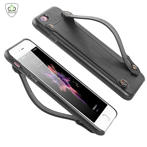 iPhone 6 Plus/iPhone 6S Plus Lederhülle Brieftasche , XGUO Dünne Leder Tasche mit Stand Halter Kreditkarten Steckplätze Für iPhone 6 Plus/iPhone 6S Plus optimale Einhandbedienung Hülle(Schwarz,iPhone 6 Plus/iPhone 6S Plus)