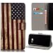 Produktbild Samsung Galaxy A5 2017 Tasche Samsung SM-A520F Hülle KingSang Leder Etui Schutzhülle Holster für Samsung Galaxy A5 (2017) Case Samsung SM-A520F Flip Cover im Bookstyle mit Standfunktion - USA Flagge