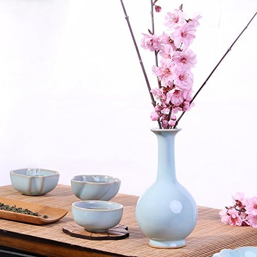 ZHFC Home Decor ZHFC-The small vase porcelain craft ornaments handmade craft ornaments exquisite tea flower tea, Flask