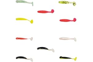 WURMBADEN 10 STK Mini Softbaits Gummifische Angel Köder Forelle Kunstköder Barsch Shads Raubfisch Barschköder