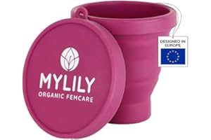 MYLILY® Copas menstruales Case | Esterilizador copa menstrual microondas | Plegable | Esterilizador para almacenamiento y limpieza | 200 ml de capacidad (Berry)
