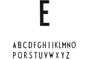 Design Letters Hausbuchstaben/Hausnummer Edelstahl Schwarz | 5cm/10cm | Türnummer | Straßennummer | Türschild Personalisiert | Befestigungsschrauben & Klebeband sind separat erhältlich | Größe 5cm E