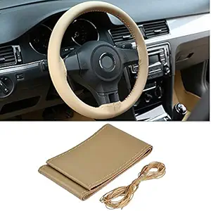 Auto Oprema Beige Stitchable Car Steering Cover