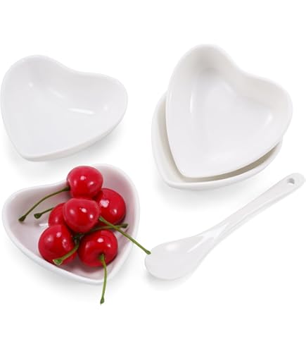 LIFVER Ceramic Soy Sauce Dish, White Dipping Bowls Set Of 8, Serving - View #4