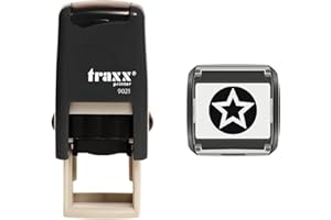 STAMP DESIGN 4U Traxx 9021 Loyalty Card Self Inking Rubber Stamp *A Black Star Design*