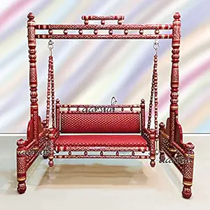 Aarsun Woods Wooden Swings/Jhula for Home & Garden Floor-Standing