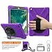 Produktbild iPad 9.7 2018/2017 Hülle, BRAECN 360 Grad Drehständer / Handschlaufe / Schultertasche [Heavy Duty] Dreischichtige Ultra Hybrid Stoßfest Full Body Schutzhülle für neue iPad 2018 , iPad 2017 (LILA)