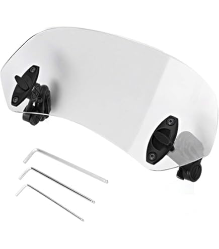 Deflettore Parabrezza Universale Per Moto - Regolabile, Trasparente, In ABS, Anti-vento E Polvere - Foto 6