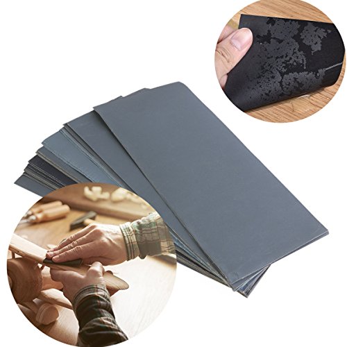BESTOMZ 36 Stück nass trocken Schleifpapier 400 bis 3000 Grit Sortiment Schleifpapier Blätter für Automotive Schleifen, schlichten Holzmöbeln, Finishing Holz Turing